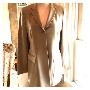 NWT long khaki tan Jones Blazer