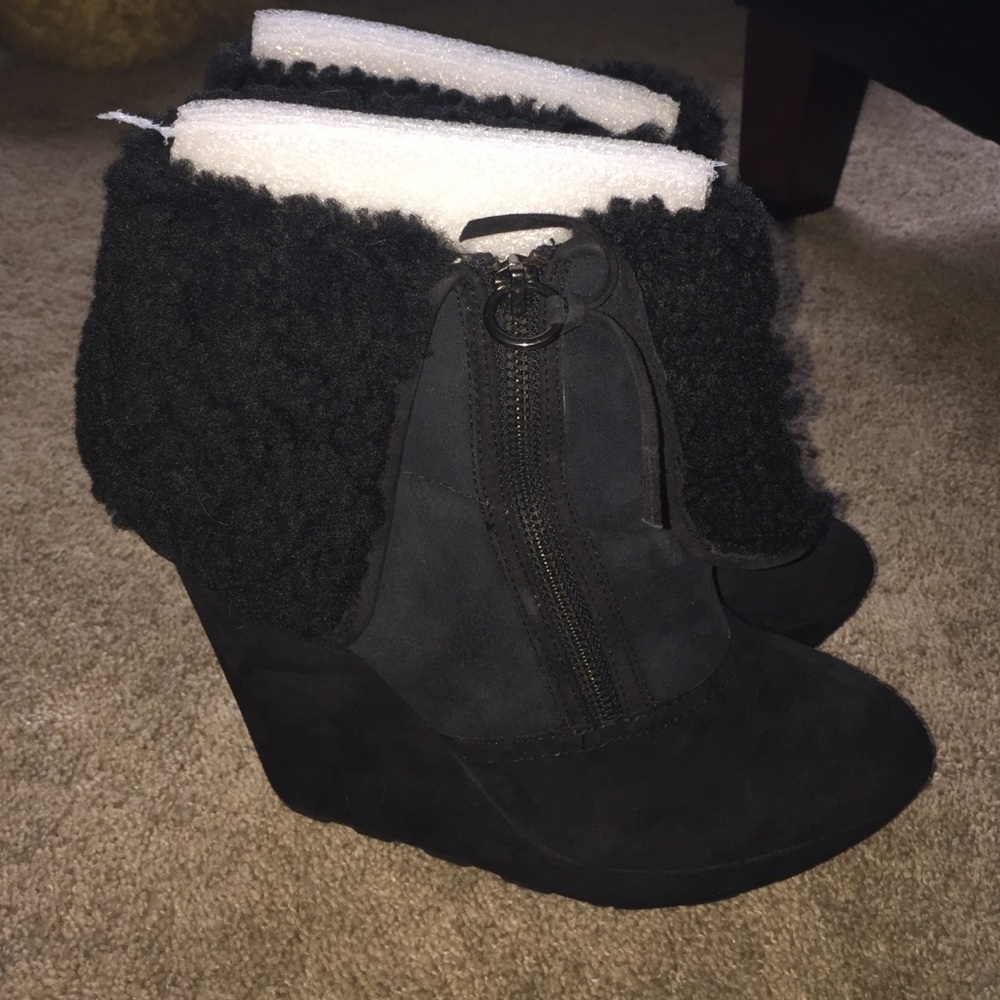Brand New Ash Folk Suede Wedge Bootie