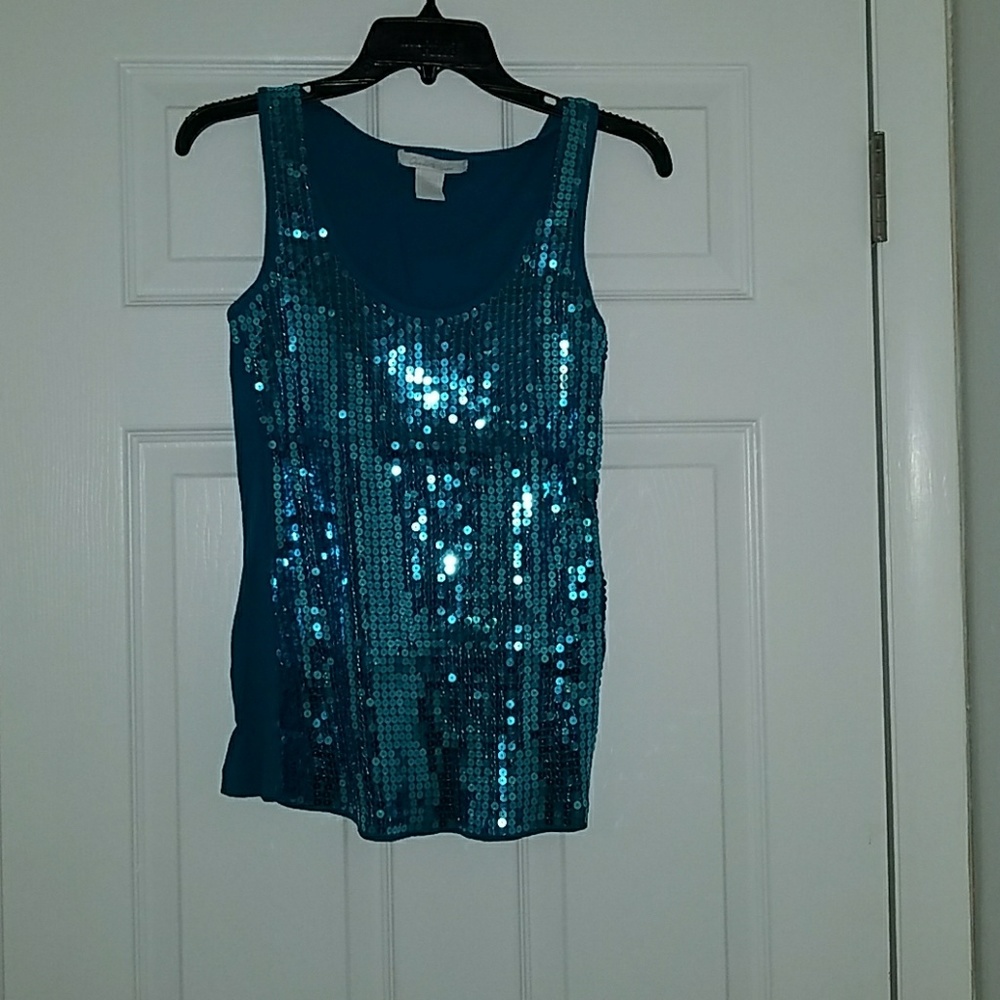 Teal Sequin Tank