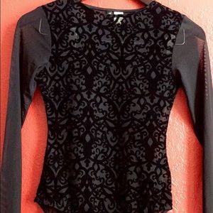 Mesh material bodysuit