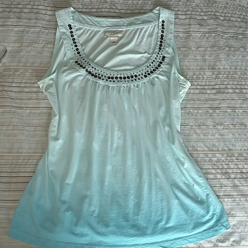 Ann Taylor Loft Ombre blue tank