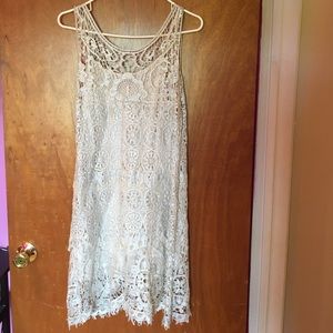 Off white lace flapper dress
