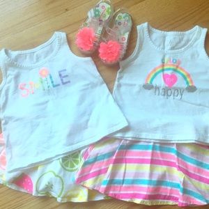 The Children's Place tank & skirt skort bundle 🌈