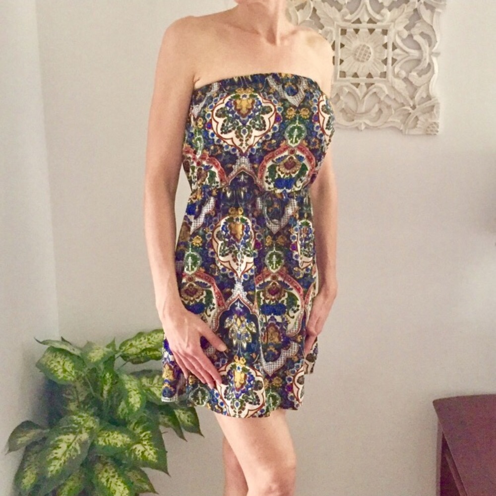 Boho print tube dress🇺🇸 - Picture 4 of 6