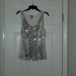 Silver Sequin Tank