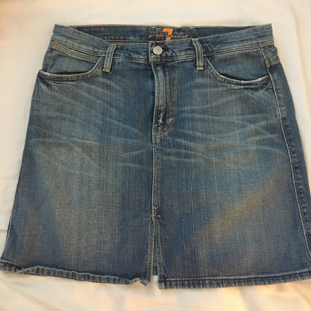 7 for all mankind denim skirt