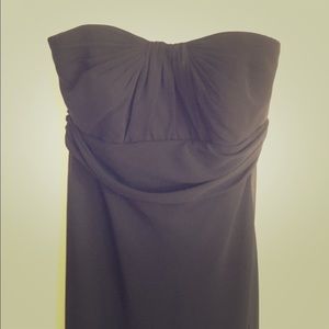 Black Chiffon Strapless Floor-length Dress - sz 2