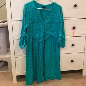 Torrid blue feather dress