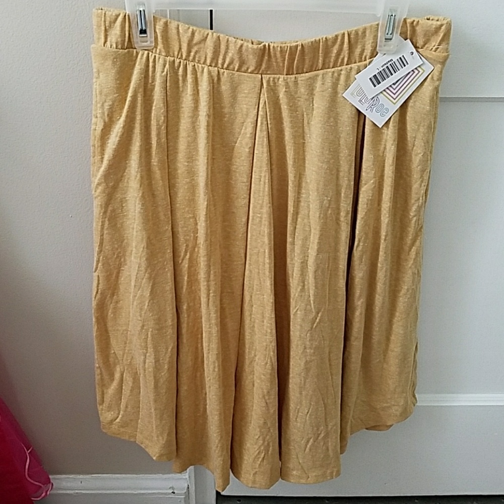 LuLaRoe Large Heathered Mustard Madison - BNWT
