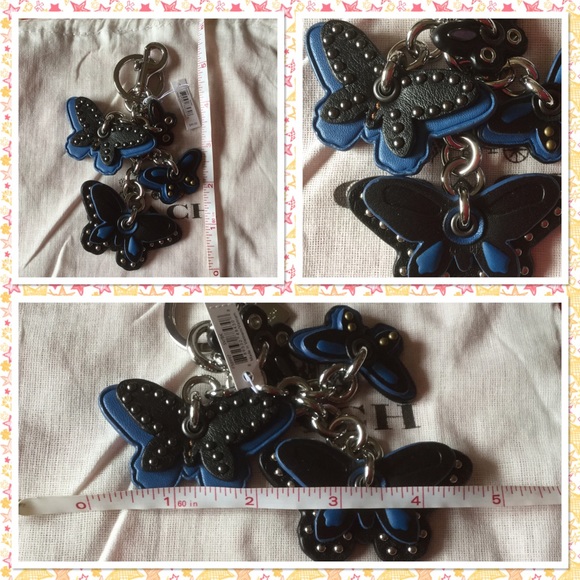 Coach leather butterflies Keychain - Picture 3 of 3