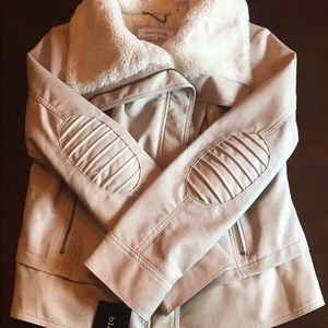 Black Rivet Leather Touch Moto style Jacket