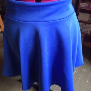 Brand new never worn Royal blue polyester skirt