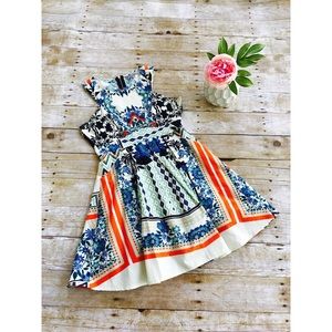 Vibrant detailed spring dress