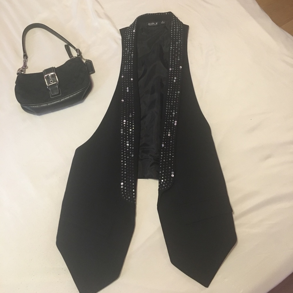 Black Sparkly Vest