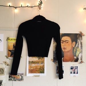 Black Long-Sleeved Brandy Melville Top