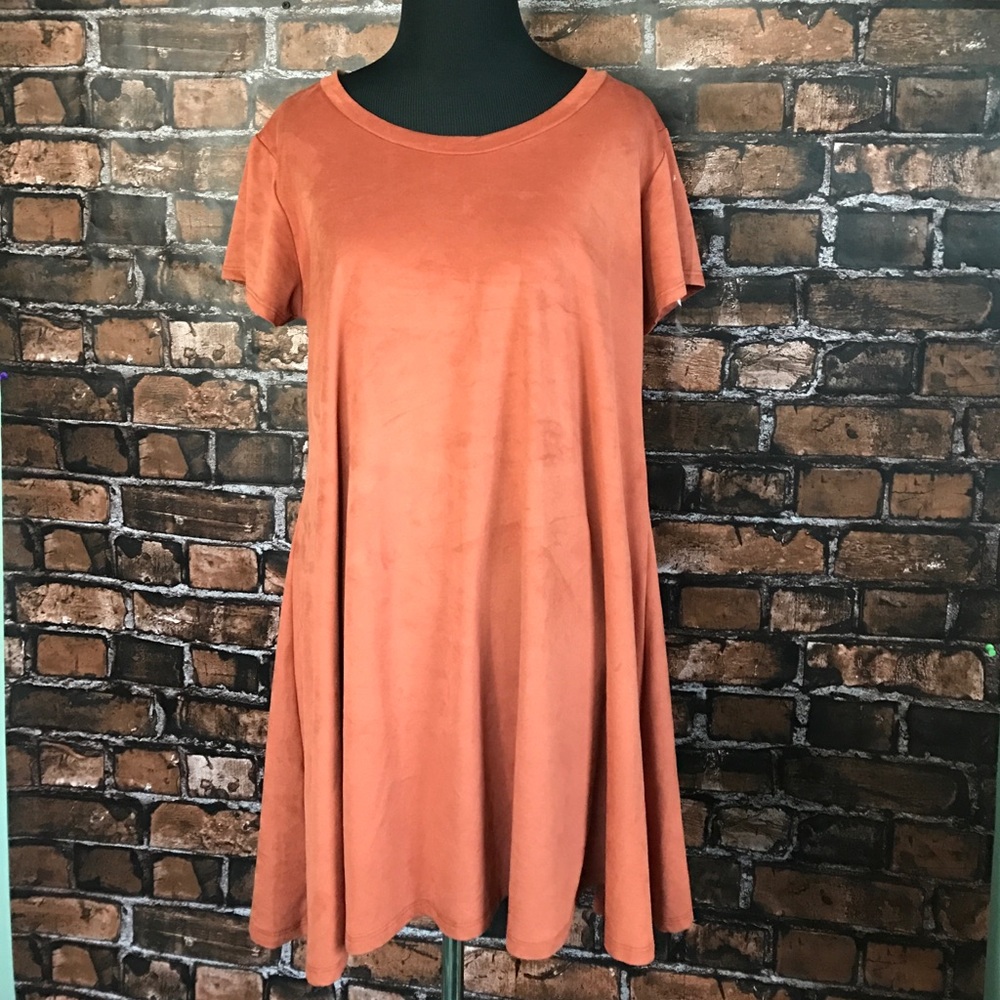 Faux Suede Dress