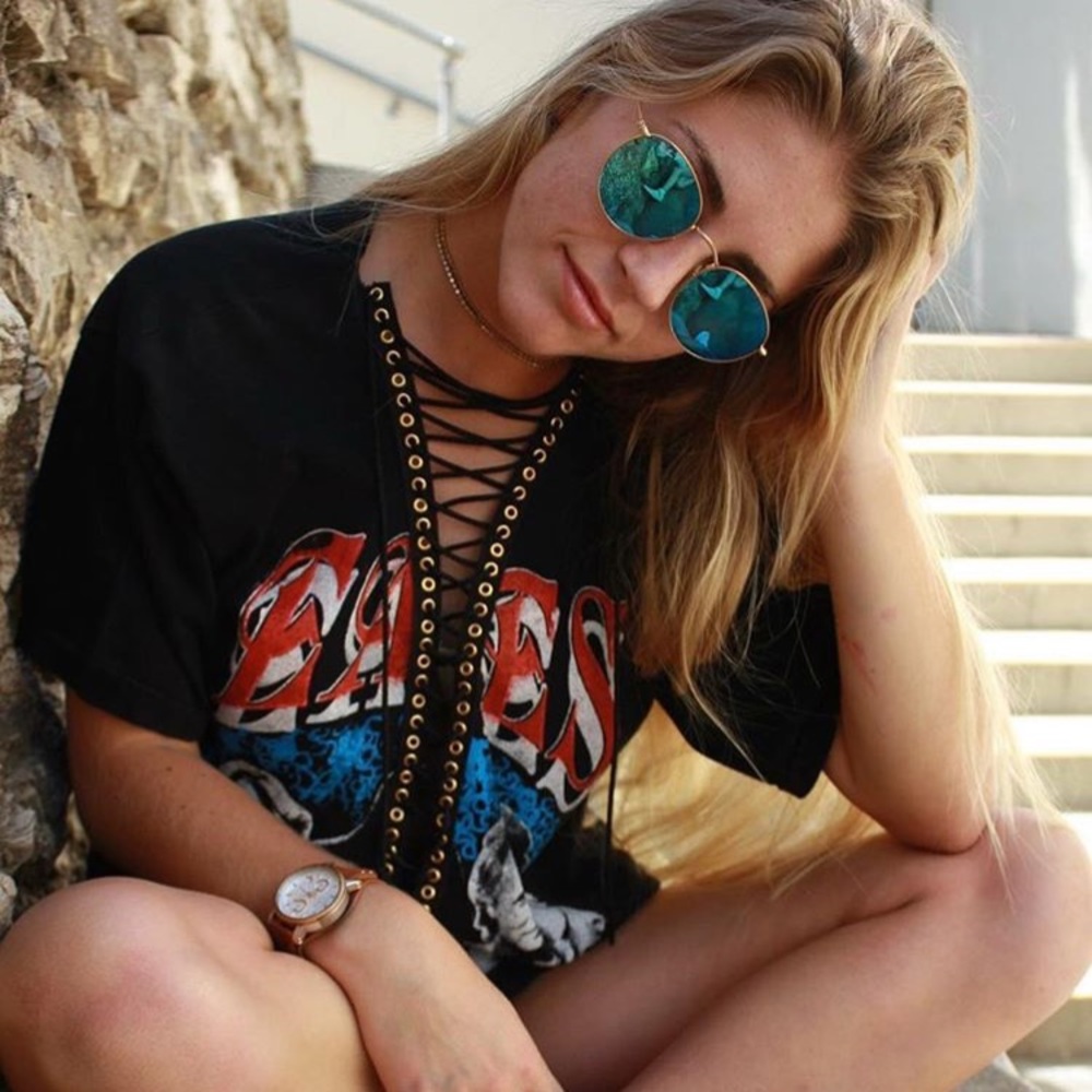 Lace Up Vintage Tee