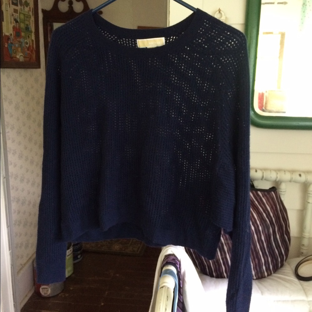 Michael Kors Navy cropped sweater