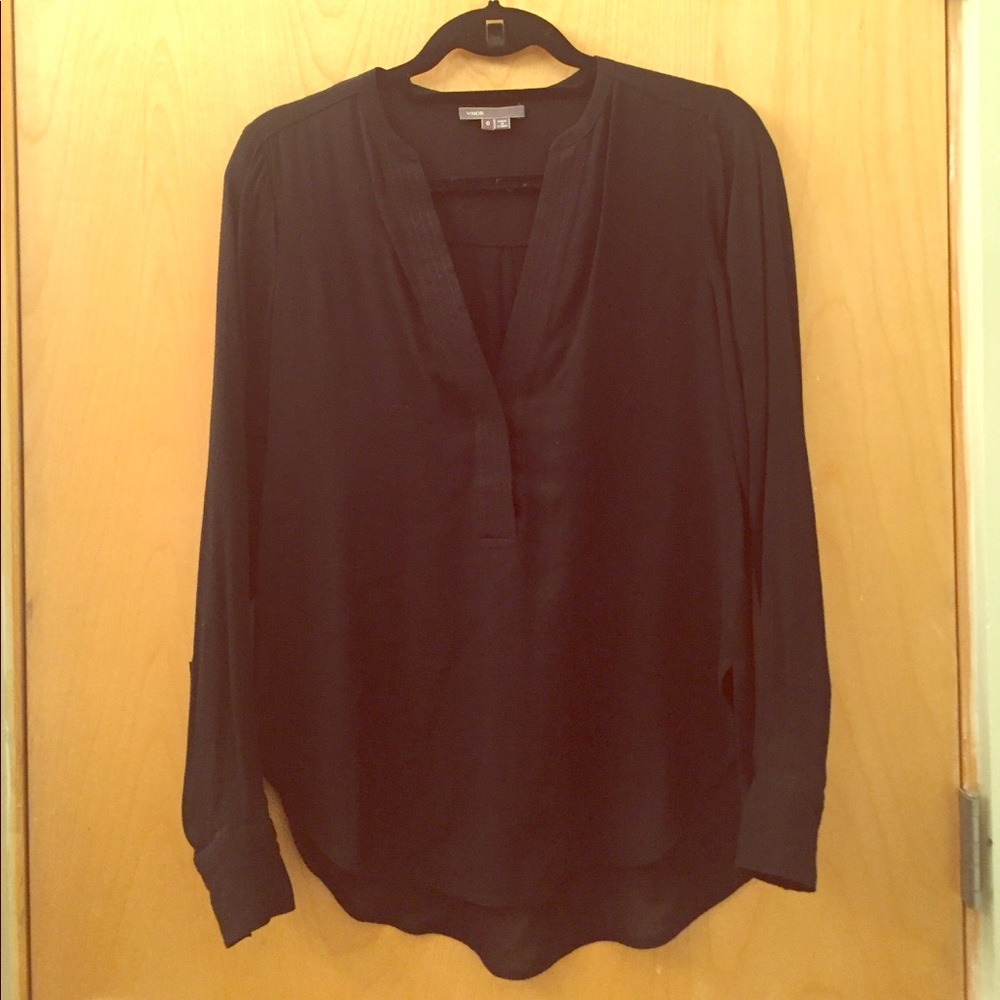 Sheer black Vince blouse.