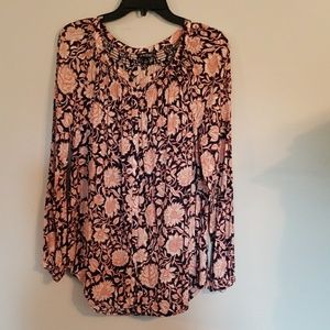 Lucky Brand flowy floral blouse