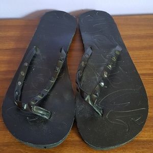 Pyramid stud flip flops