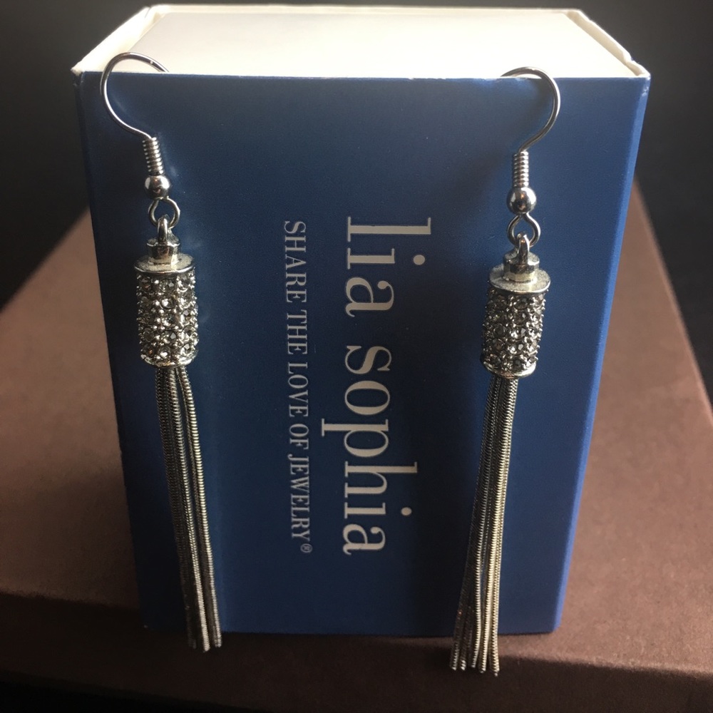 Lia Sophia Earrings with Rhinestones French Wires