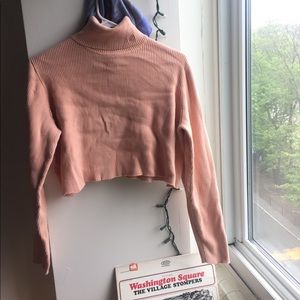 LAUREN Ralph Lauren cropped pink turtleneck