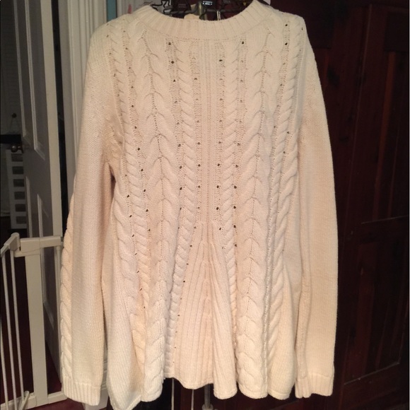 CAbi Sweaters - CAbi Lace-Up Sweater XL, EUC