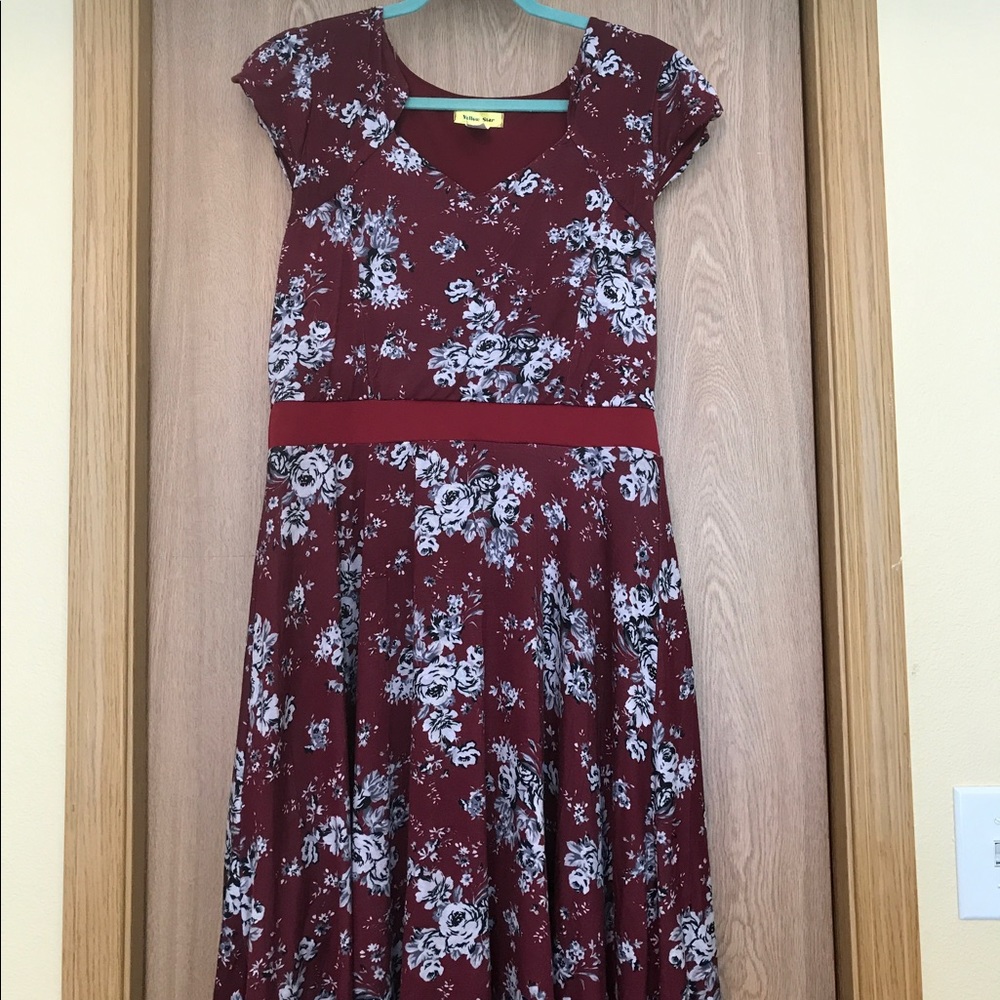 ModCloth Story of Citrus Dress in Bordeaux