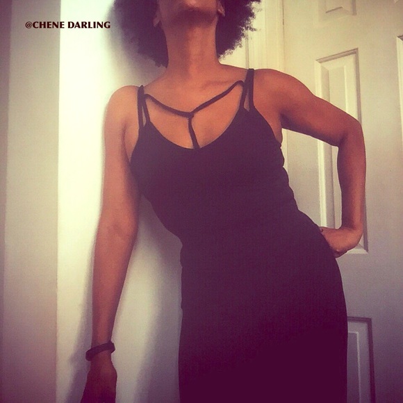 DARLING Tops - 🆕 BLACK CAGE 'Y' FRONT TANK TOP