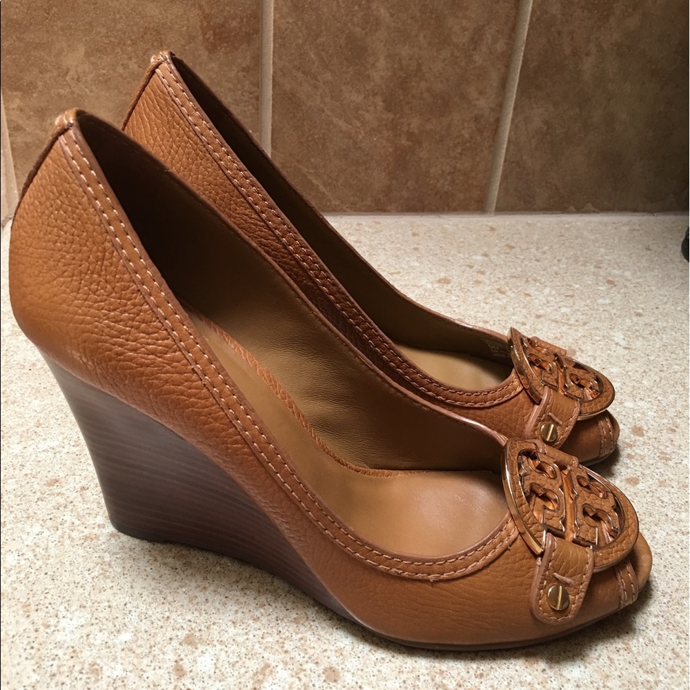 Tory Burch Amanda High Wedge Royal Tan