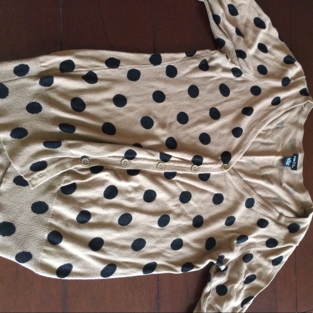 Polka dot cardigan rue 21 xl