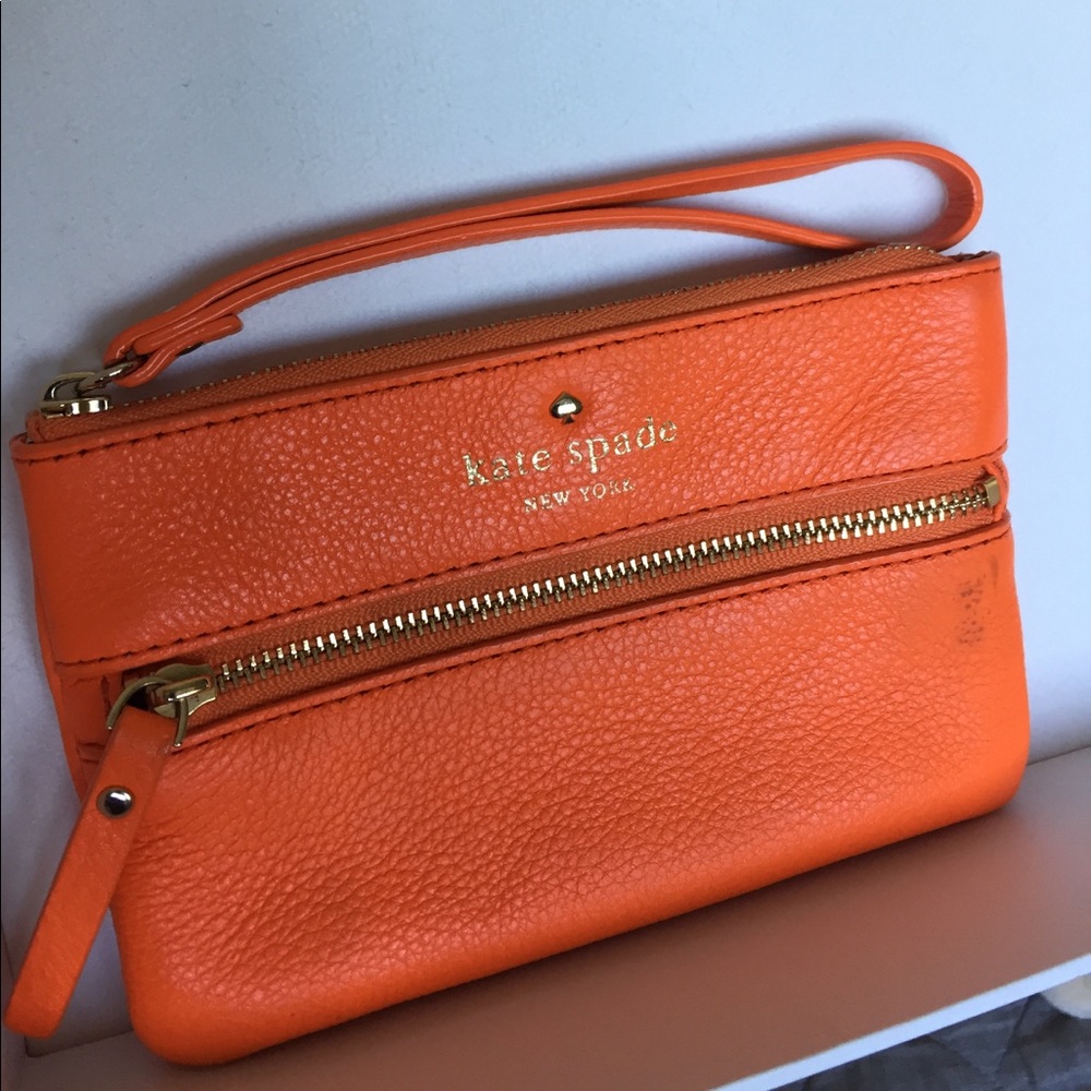 Kate spade Orange Wristlet