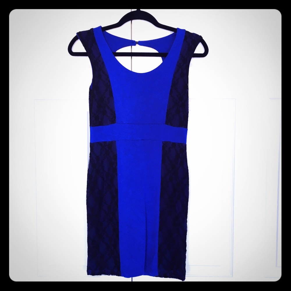 Sexy Blue/Black Bodycon Dress