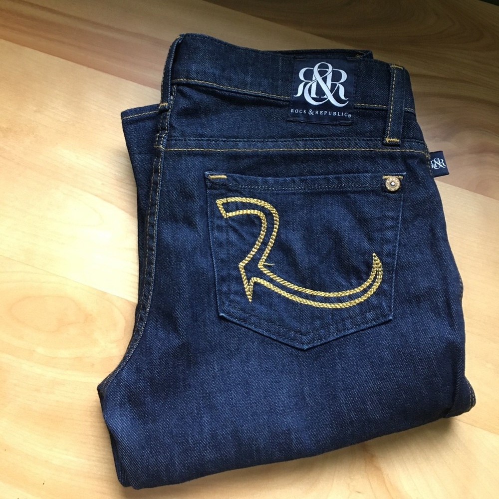 Straight leg designer denim