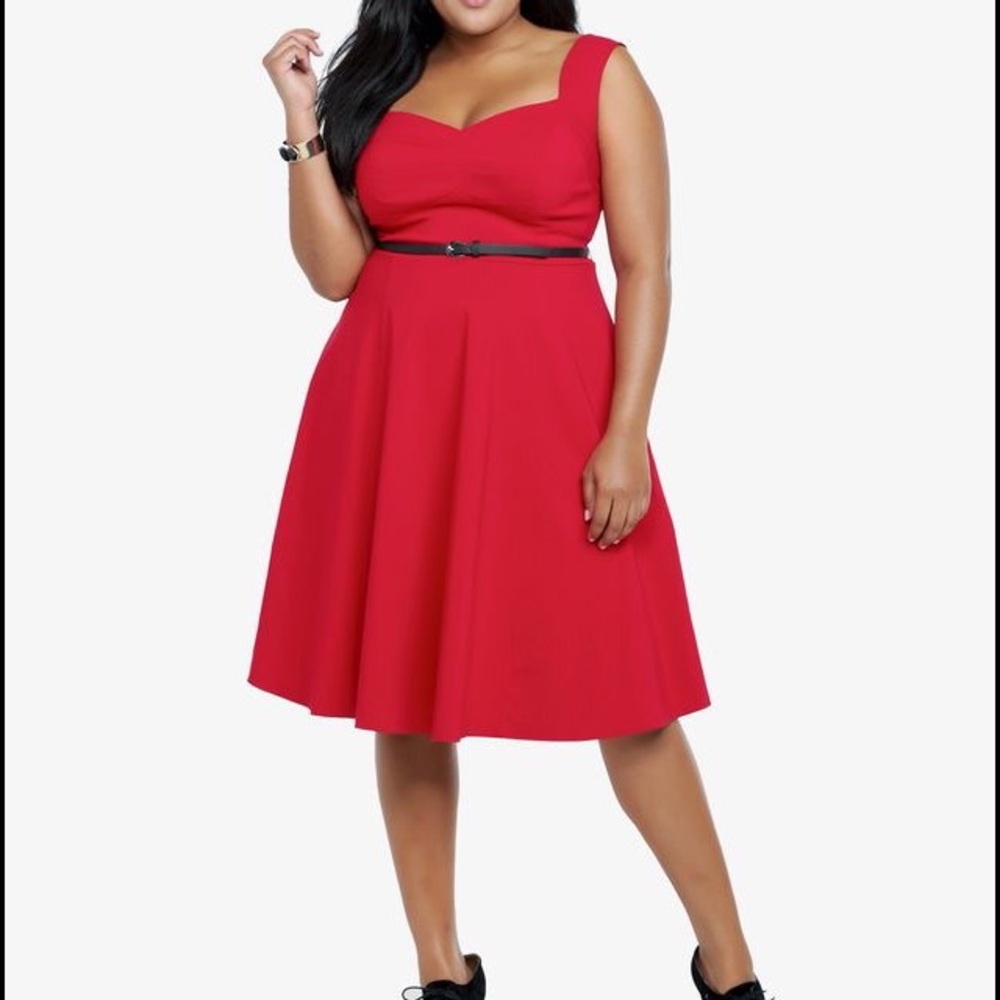 Torrid 2 Red Swing Dress