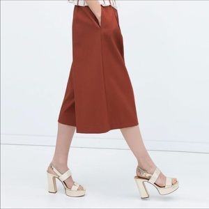 ZARA GOLD METALLIC PLATFORMS