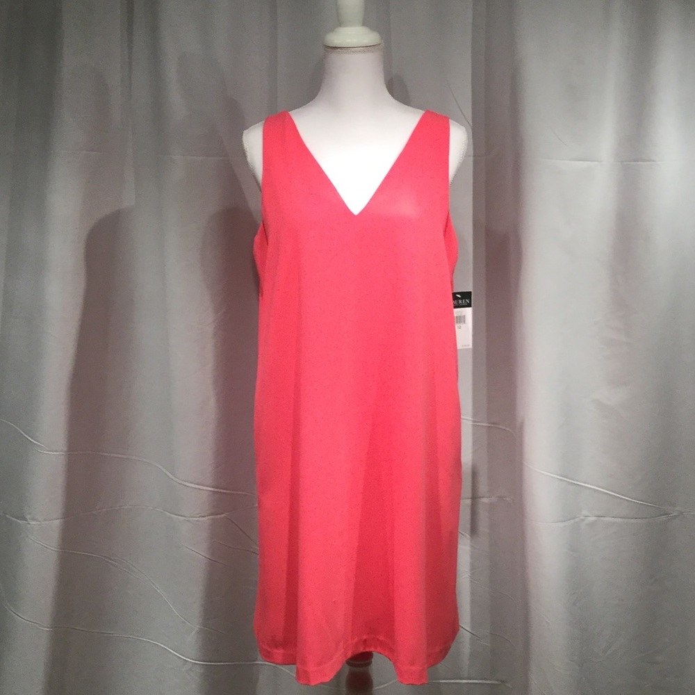 Beautiful Sleeveless Coral-Rose Sack Dress