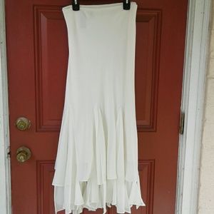 Cream flounce skirt