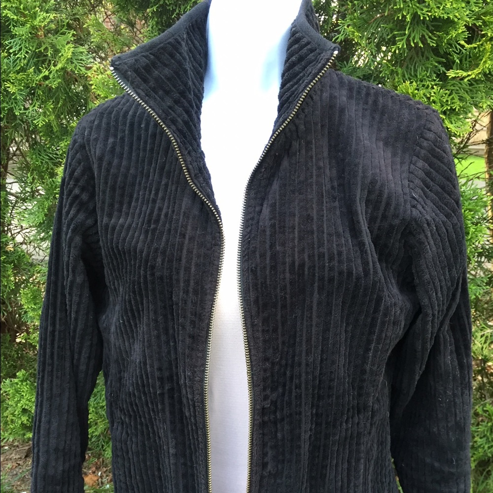 Woolrich Black corduroy zip front jacket