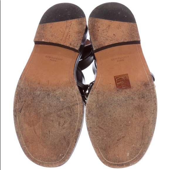 Givenchy Black Chainlink Sandals Sold Out Size 7.5 - Picture 2 of 4