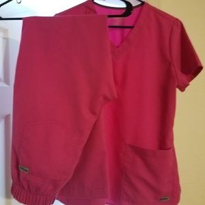 Grey's anatomy scrub set pink