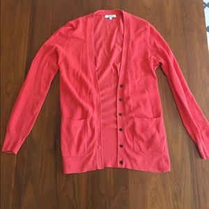 Madewell cardigan sweater in coral