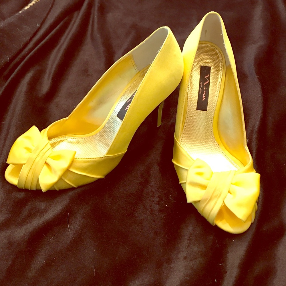 Yellow Nina heels
