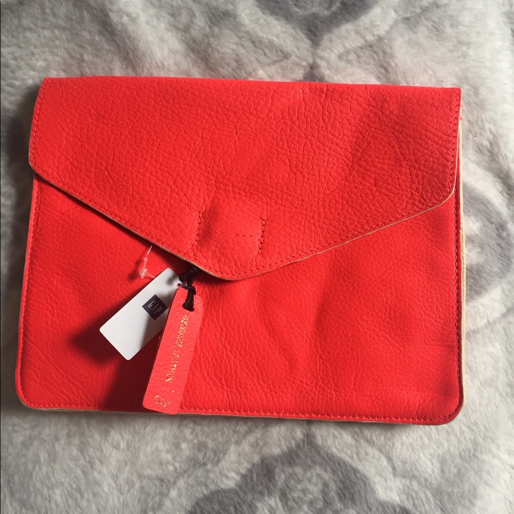 Gap leather clutch