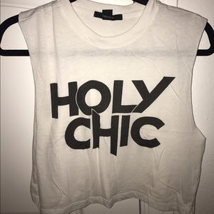 Forever 21 "Holy Chic" Crop Top