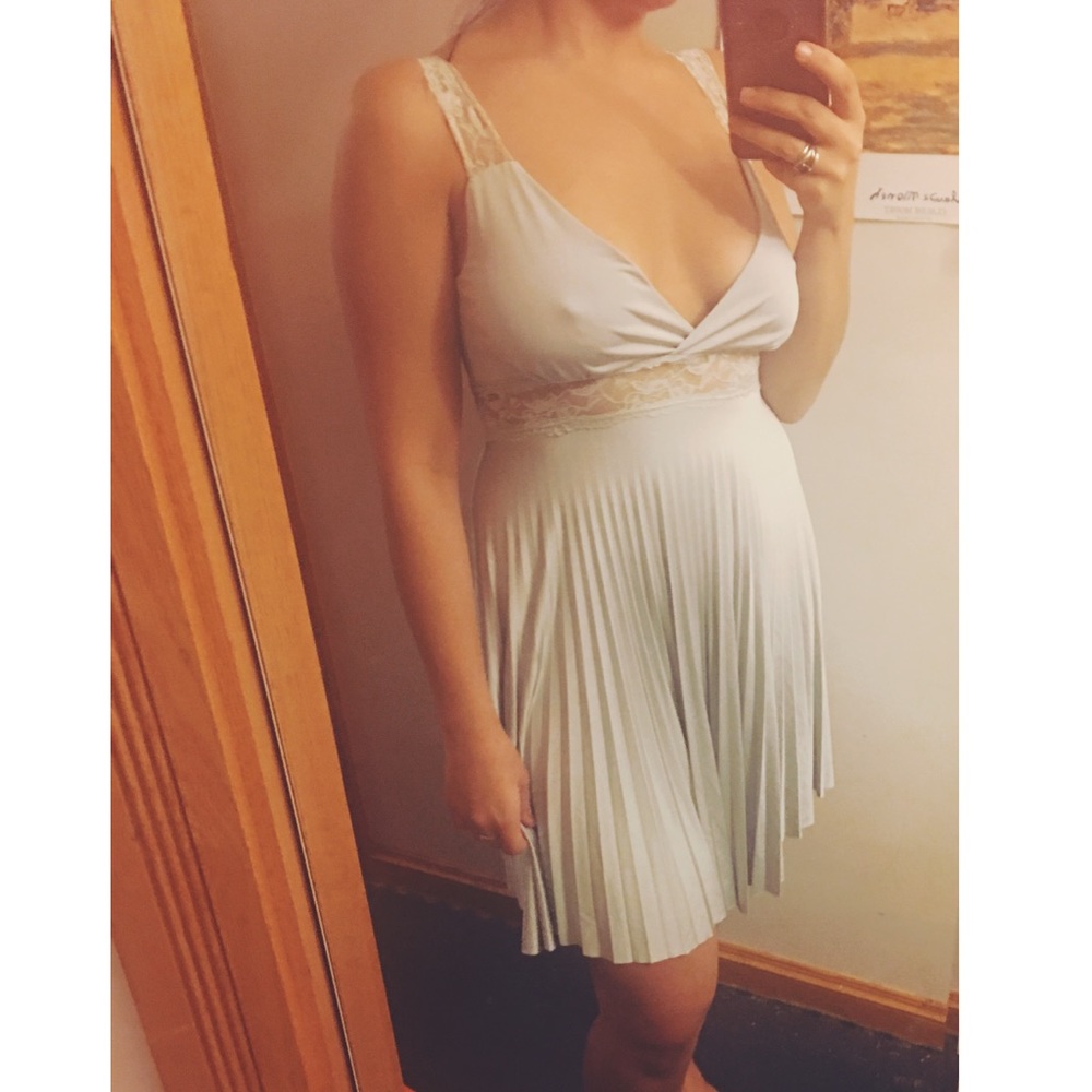Silver & lace dress