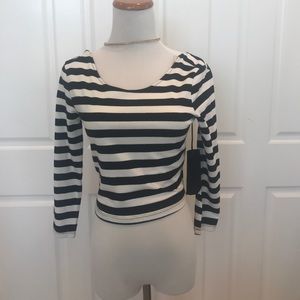 striped crop top