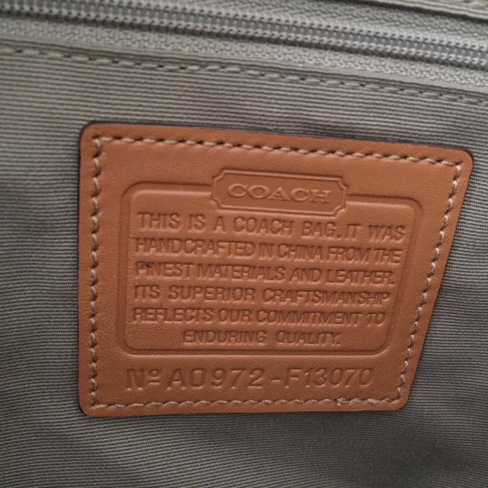 Coach Yellow Signature Hamptons Flap Satchel - Picture 3 of 4