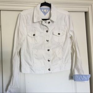 Kenar White Denim Jacket, Jean Jacket